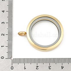 Pendentifs médaillons flottants en acier inoxydable 304&nbsp;STAS-E443-41G-02