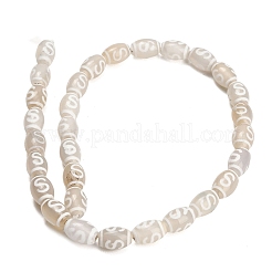 Estilo tibetano dZi abalorios hebras&nbsp;GG-CBA4812-C05-8X12MM