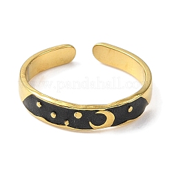 Anelli aperti in acciaio inossidabile 304 smaltati per donna&nbsp;RJEW-F166-16G-02