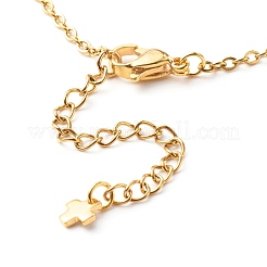 Collier à maillons lune et étoile en acier inoxydable 304&nbsp;NJEW-JN03592
