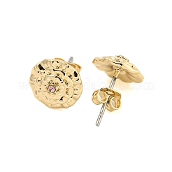 Ottone micro spianare zirconi orecchini&nbsp;EJEW-P283-01G-10