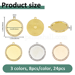 Aluminium-Anhänger Fassungen für Cabochons&nbsp;FIND-FH0017-17A