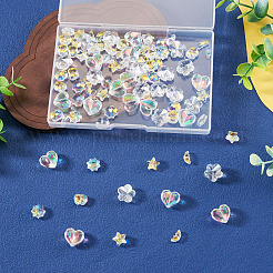 90 pièces 6 styles de perles de verre galvanoplastie&nbsp;EGLA-TA0013-73