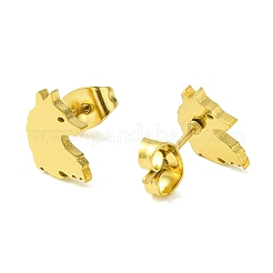 Niedliche Ohrstecker aus 304 Edelstahl mit Tiermotiv&nbsp;EJEW-B041-03G-G