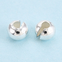 925 Crimpperlenabdeckungen aus Sterlingsilber&nbsp;STER-T008-37S-02