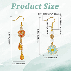 Kit de fabrication de boucles d'oreilles fleur bricolage&nbsp;DIY-SC0030-66