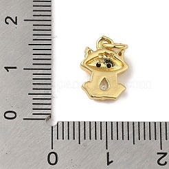 Messing micro pave klare zirkonia anhänger&nbsp;KK-R162-015B-G