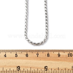 Collane con catena in corda di acciaio inossidabile 304 per donna&nbsp;LS-NJEW-Q026-02P