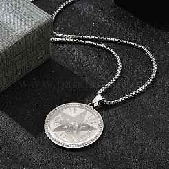 201 collane con ciondolo in strass in acciaio inossidabile per donna&nbsp;NJEW-U021-01P