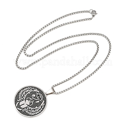 Religione 201 occhio di Horus in acciaio inossidabile ciondolo scarabeo egizio collane con catena a scatola scarabeo egizio&nbsp;SA-H003-02P