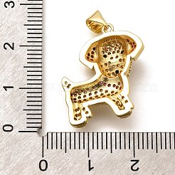 Pendenti in ottone placcato a cremagliera con micro pavè di zirconi smaltati&nbsp;KK-L226-032G-03