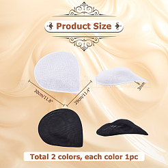 2 Stück 2 Farben Stoff Fascinator Hut Basis für Millinery&nbsp;AJEW-HS0001-05