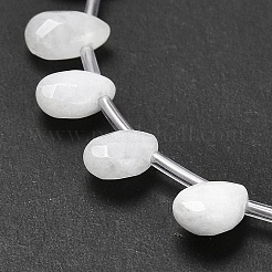 Chapelets de perles de jade blanche naturelle&nbsp;G-Q167-A03-02