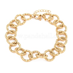 Gehämmerte Rolo-Armbänder aus Edelstahl 304 für Damen&nbsp;BJEW-A160-10G