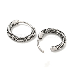Boucles d'oreilles créoles en acier inoxydable chirurgical 316&nbsp;EJEW-D096-09O-AS