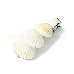 Coquillage avec pinces à cheveux en alligator en fer&nbsp;PHAR-JH00104-01