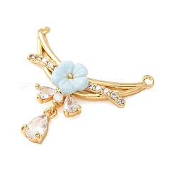 Pendentifs en zircone cubique clair en laiton&nbsp;CU-CBA2C2D-04G-04