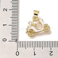 Emaille-Anhänger aus Messing mit Gestellbeschichtung&nbsp;KK-I720-16G-01