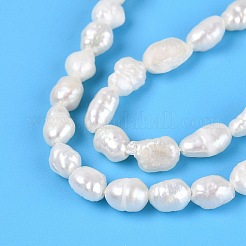 Fili di perle di perline keshi barocche naturali&nbsp;LS-PEAR-N031-01B