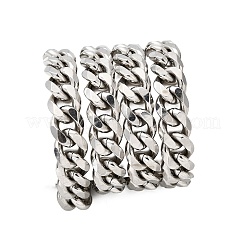 Cadenas de eslabones de acero inoxidable 201 resistentes al deslustre para fabricación de joyas para hombres&nbsp;CHS-A003B-2.5mm