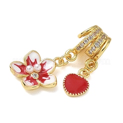 Pendentifs en laiton zircon cubique transparent&nbsp;CU-CBA4231-03A-G