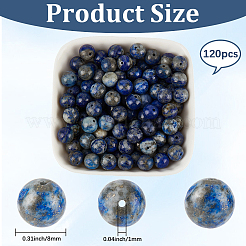 120 Stück natürliche Lapislazuli-Perlen&nbsp;G-PA0001-15B