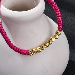 Bracelets en perles tressées en cordon polyester pour femmes&nbsp;BJEW-L698-01G-07