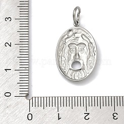 Pendentifs en acier inoxydable 304 gaufré&nbsp;STAS-Z189-04P