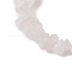 Braccialetti elastici in quarzo rosa naturale per donne e uomini&nbsp;BJEW-JB11341-12