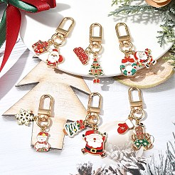 Décorations de pendentif en alliage d'émail de noël&nbsp;HJEW-YW00048-01