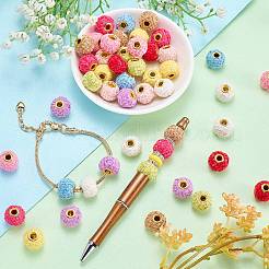50 pz 10 colori perline europee in poliestere&nbsp;FIND-SZ0019-29