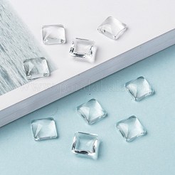 Cabuchones cuadrados de cristal claros transparentes&nbsp;GGLA-A001-10mm