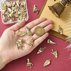 30 pièces 5 styles pendentifs en alliage strass&nbsp;FIND-CJ0002-42