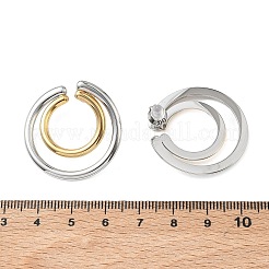 Pendientes de botón de acero inoxidable 304 de dos tonos&nbsp;EJEW-G468-05GP