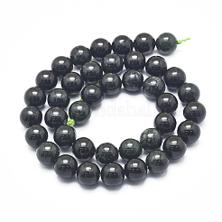Natura myanmar schwarze jade perlen stränge&nbsp;G-D0001-06-10mm