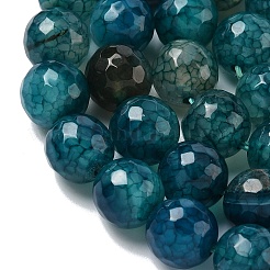 Brins de perles d'agate veines de dragon naturelles (teintes et chauffées)&nbsp;G-M437-C01-01R-01
