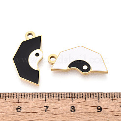 Pendentifs fendus en acier inoxydable 304 émaillé&nbsp;STAS-T074-01G