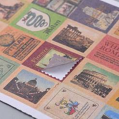 Briefmarke Form DIY Papier-Aufkleber Paster Bild&nbsp;AJEW-L058-50