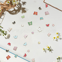 120 Stück 6 Arten Legierung Emaille Anhänger&nbsp;ENAM-SC0007-03B