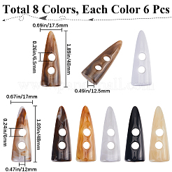 8 Stile Harzknöpfe&nbsp;BUTT-GF0003-97