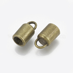 Tibetischer Stil Legierung Endkappen für Kord&nbsp;X-TIBE-R315-02AB-FF