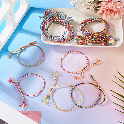 24 Stück 12 Farben Bohemian geflochtene Polyesterschnur Armbandherstellung&nbsp;MAK-TA0001-34