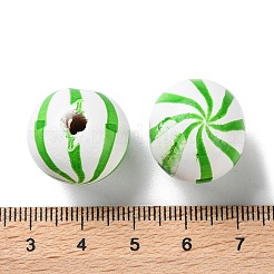 Gedruckte europäische Holzperlen&nbsp;WOOD-Z002-13G