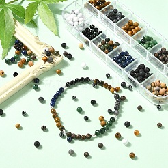 DIY-Sets zur Herstellung von Stretch-Armbändern aus natürlichen und synthetischen Edelsteinen mit runden Perlen&nbsp;DIY-YW0011-49