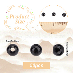 Natürliche schwarze Onyxperlen&nbsp;G-OC0003-91