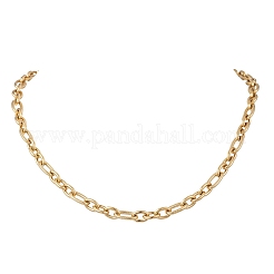 Collane con catena figaro in acciaio inossidabile 304 da 7 mm&nbsp;NJEW-JN05706