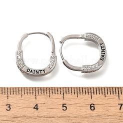 Messing Zirkonia Creolen&nbsp;EJEW-M048-07P