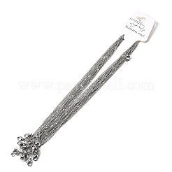 12 collar de cadena trenzada texturizada de acero inoxidable 304 de 1.8 mm para hombre y mujer.&nbsp;NJEW-H093-20P-02