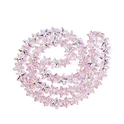 Chapelets de perles en verre transparent électrolytique&nbsp;EGLA-Q136-01A-11