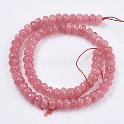 Natürliche weiße Jade Perlenstränge&nbsp;G-R171-6x8mm-06